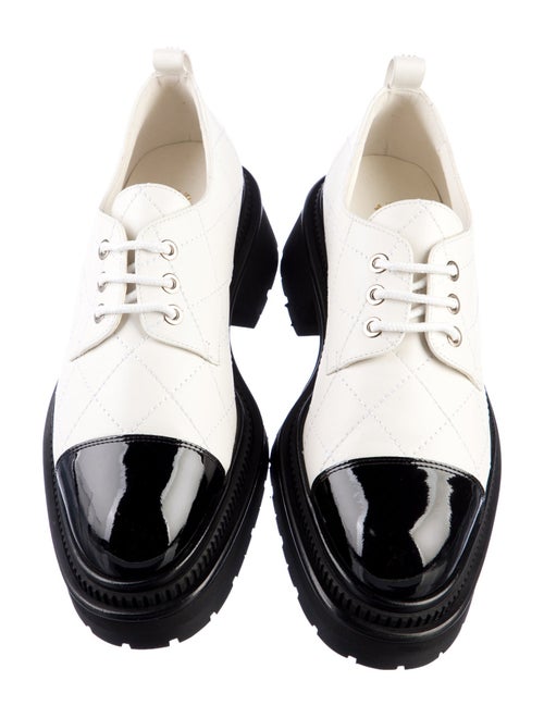Chanel Interlocking CC Logo Leather Oxfords