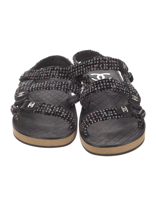 Chanel 2023 Interlocking CC Logo Slingback Sandals