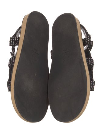 Chanel 2023 Interlocking CC Logo Slingback Sandals