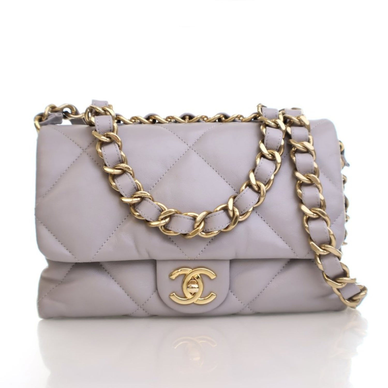 Chanel Interlocking CC Chain Top Handle Flap Bag Small