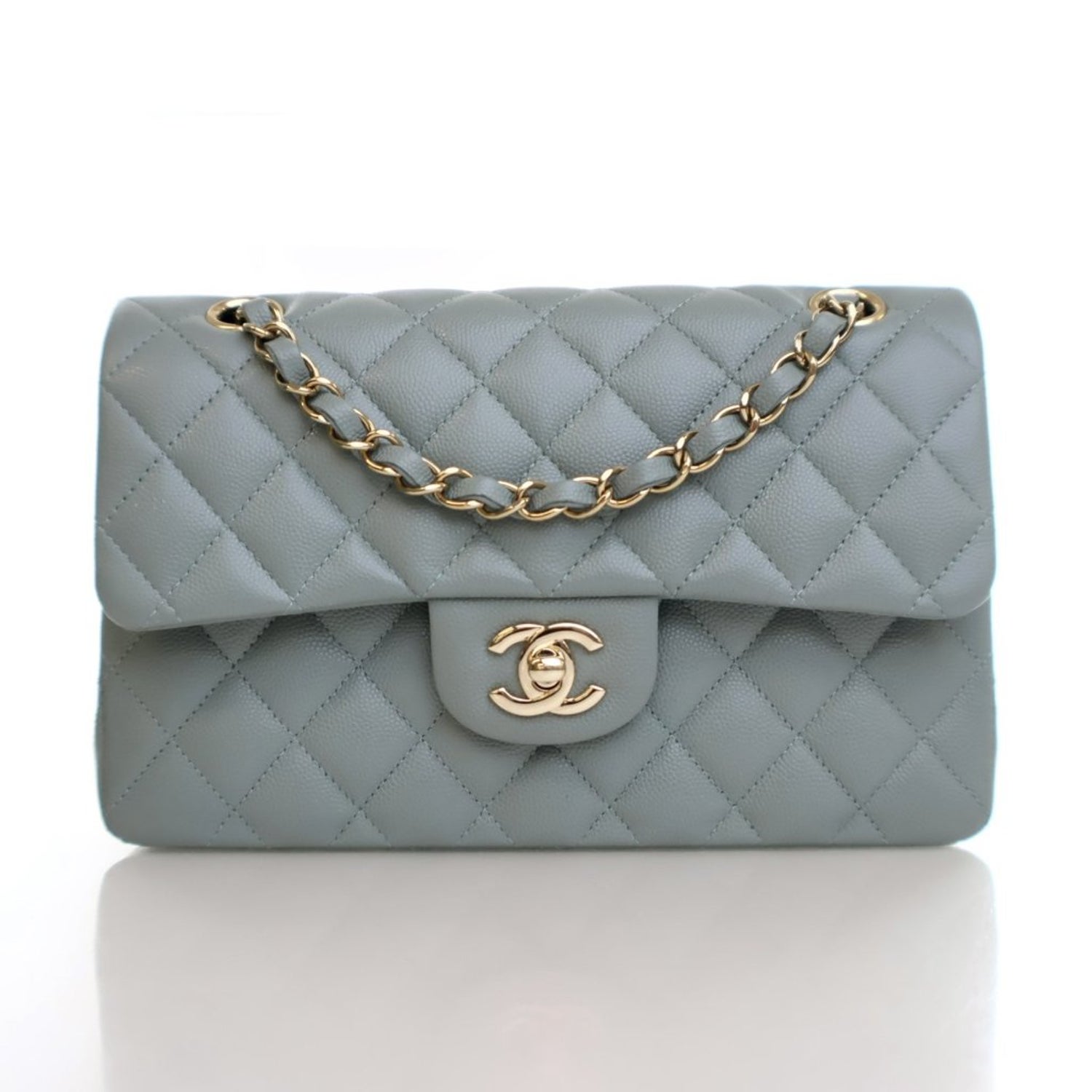 Chanel Interlocking CC Classic Double Flap Bag Small