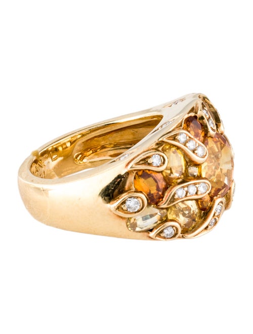 Chanel 18K Sapphire & Diamond Sun Cocktail Ring