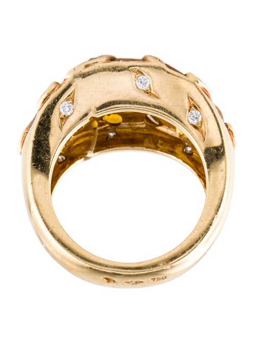 Chanel 18K Sapphire & Diamond Sun Cocktail Ring