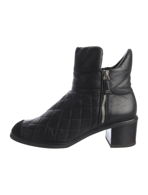 Chanel Interlocking CC Logo Leather Chelsea Boots