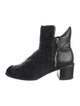 Chanel Interlocking CC Logo Leather Chelsea Boots
