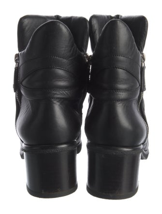 Chanel Interlocking CC Logo Leather Chelsea Boots