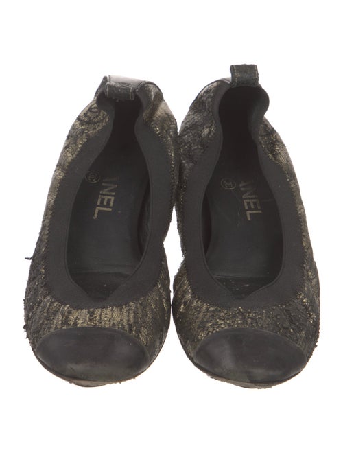 Chanel 2011 Interlocking CC Logo Ballet Flats