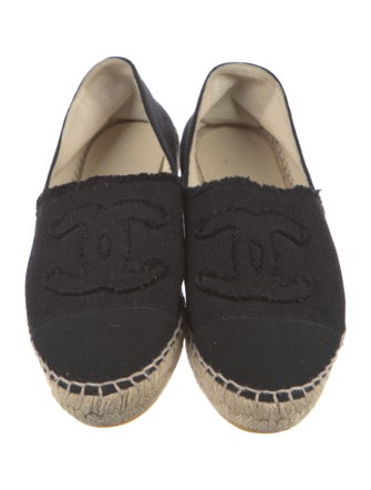 Chanel Interlocking CC Logo Canvas Espadrilles