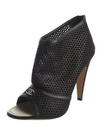 Chanel Interlocking CC Logo Mesh Sandals