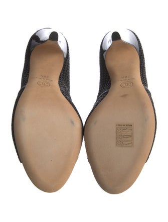 Chanel Interlocking CC Logo Mesh Sandals