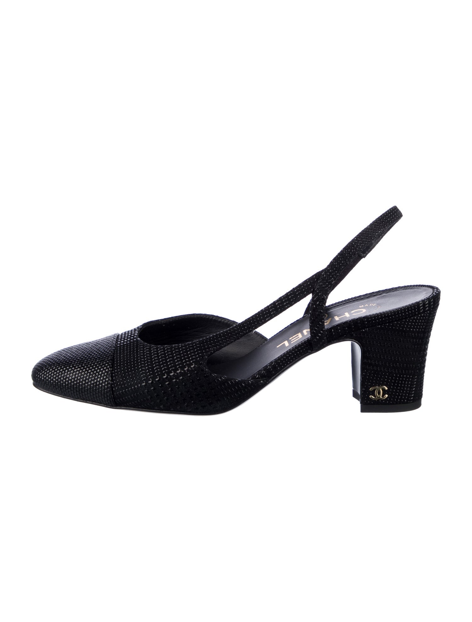 Chanel 2024 Interlocking CC Logo Slingback Pumps