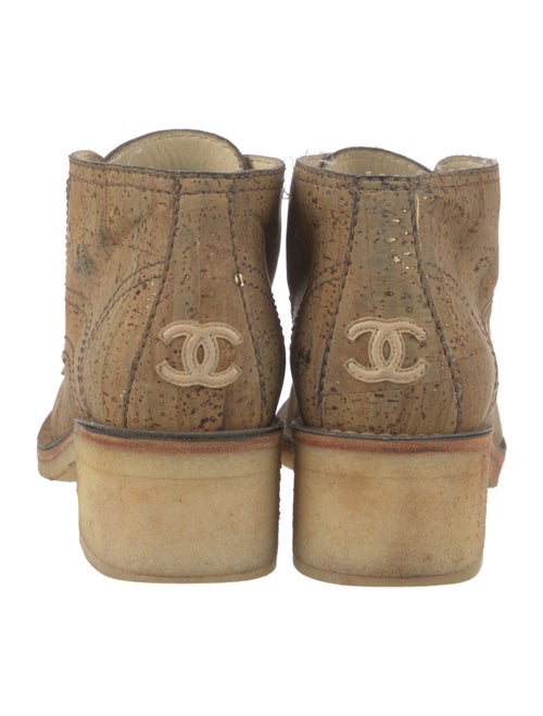 Chanel 2015 Interlocking CC Logo Lace-Up Boots