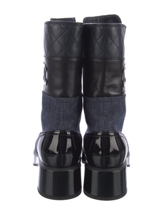 Chanel 2022 Interlocking CC Logo Combat Boots