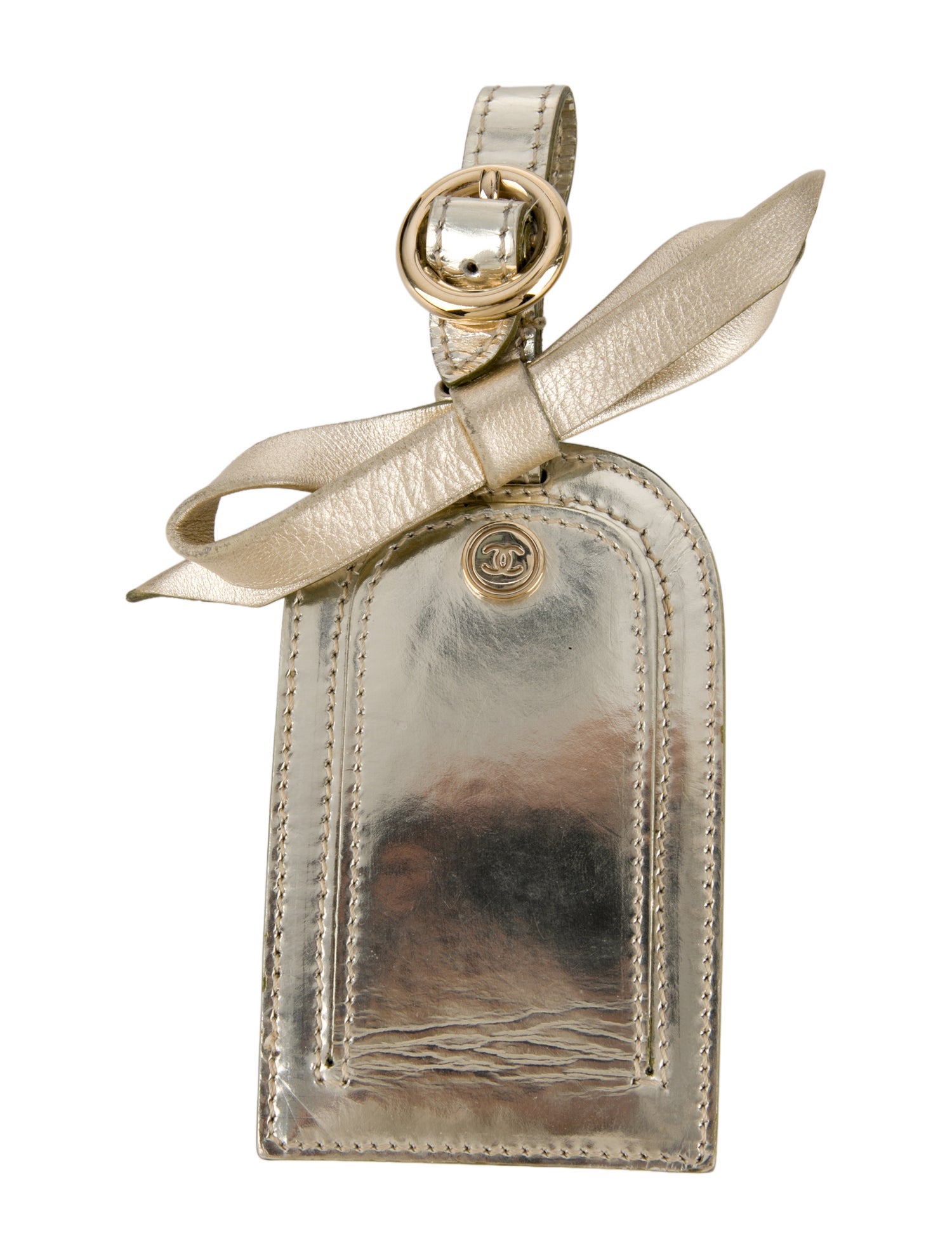 Chanel Patent Bow Rue Cambon Luggage Tag