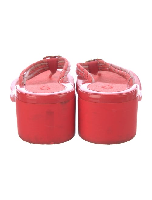 Chanel Interlocking CC Logo Rubber Flip Flops