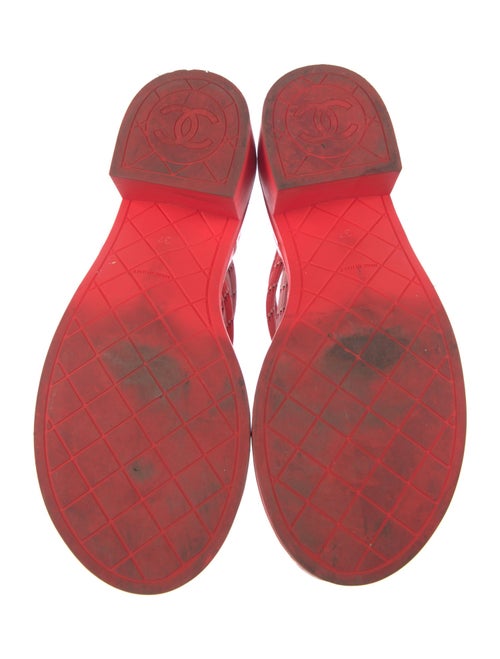 Chanel Interlocking CC Logo Rubber Flip Flops
