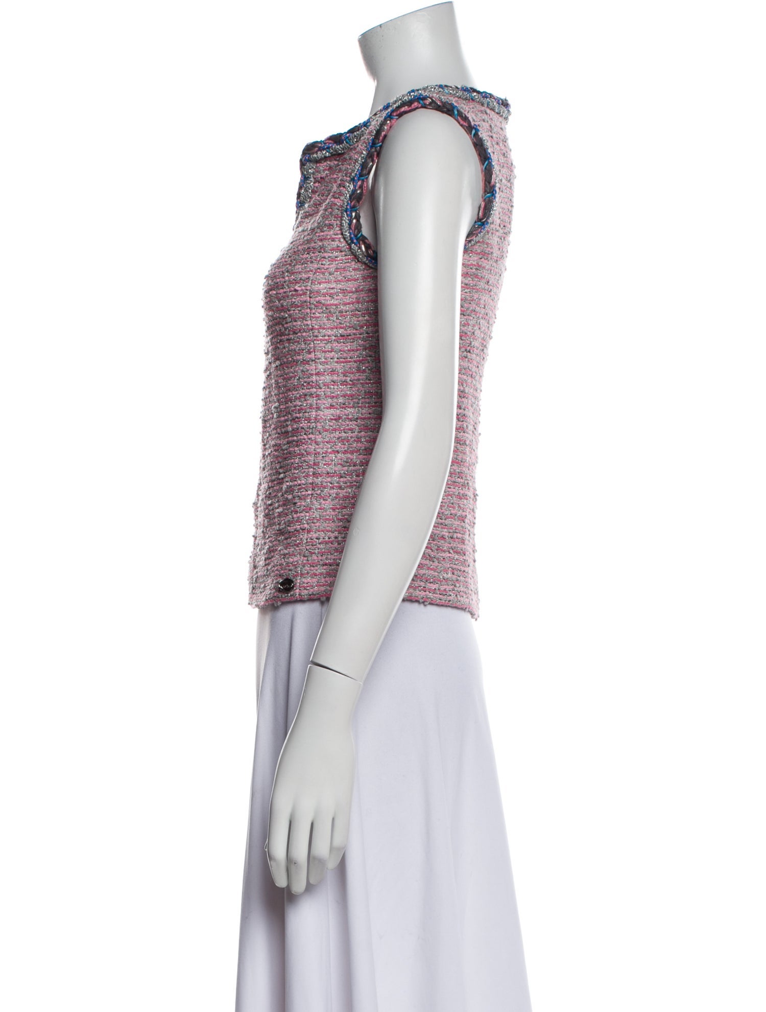 Chanel 2014 V-Neck Crop Top