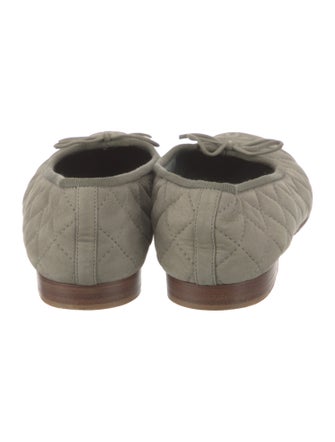 Chanel Interlocking CC Logo Suede Ballet Flats
