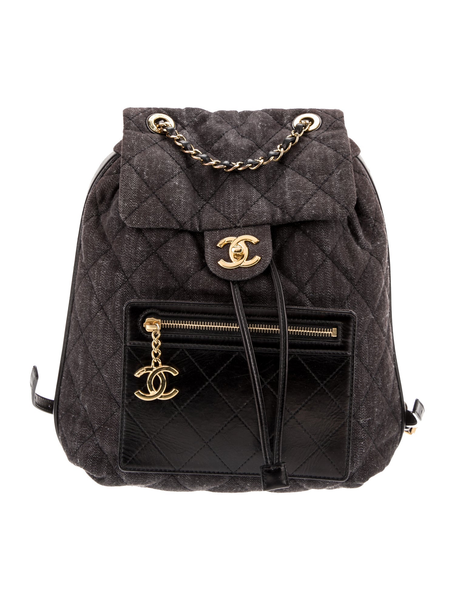 Chanel Denim CC Quilted Backpack
