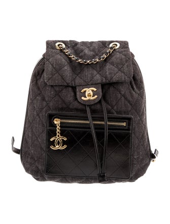 Chanel Denim CC Quilted Backpack