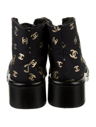 Chanel 2022 Interlocking CC Logo Combat Boots