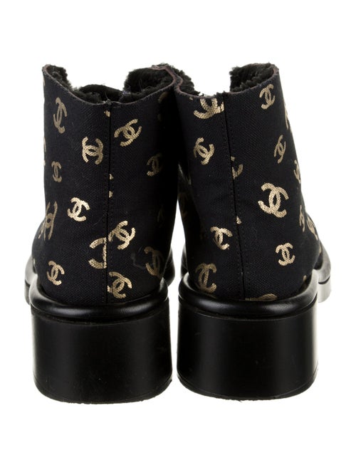 Chanel 2022 Interlocking CC Logo Combat Boots