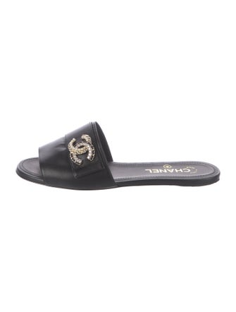 Chanel Slides Interlocking CC Logo Slides