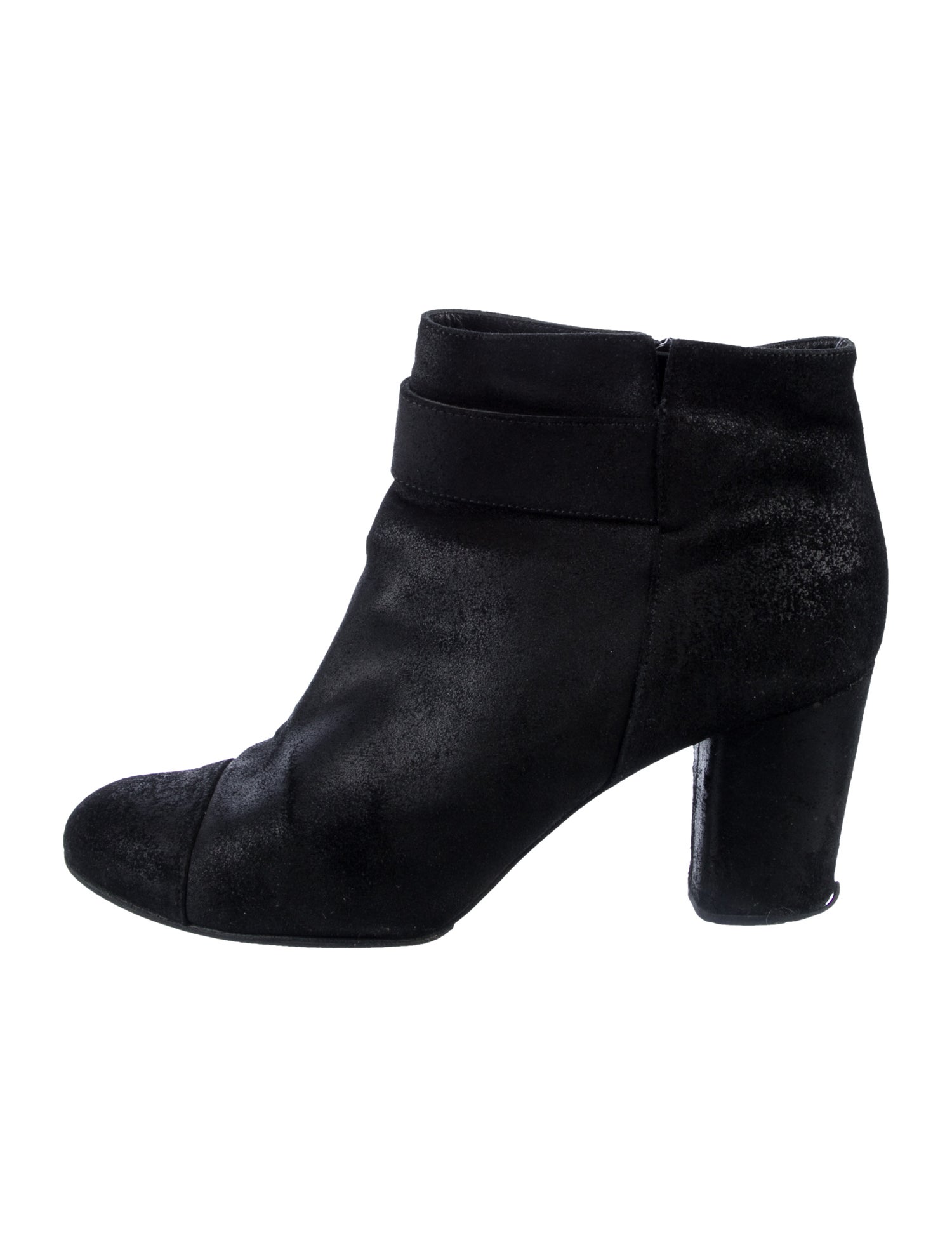 Chanel Interlocking CC Logo Suede Boots