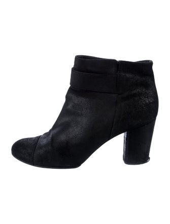 Chanel Interlocking CC Logo Suede Boots