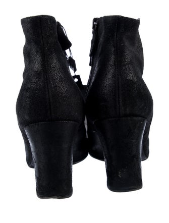 Chanel Interlocking CC Logo Suede Boots