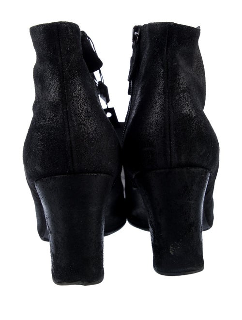 Chanel Interlocking CC Logo Suede Boots