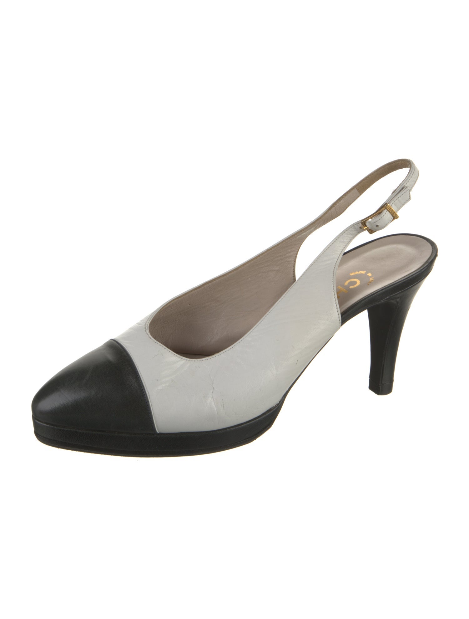 Chanel Leather Slingback Pumps