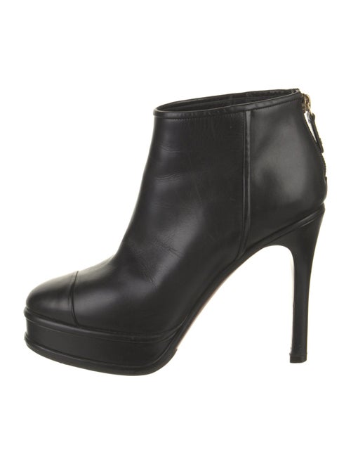 Chanel Interlocking CC Logo Leather Boots