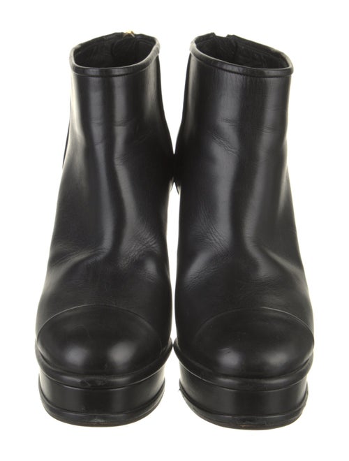 Chanel Interlocking CC Logo Leather Boots