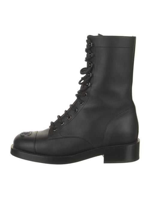 Chanel 2020 Interlocking CC Logo Combat Boots