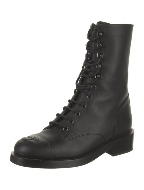 Chanel 2020 Interlocking CC Logo Combat Boots