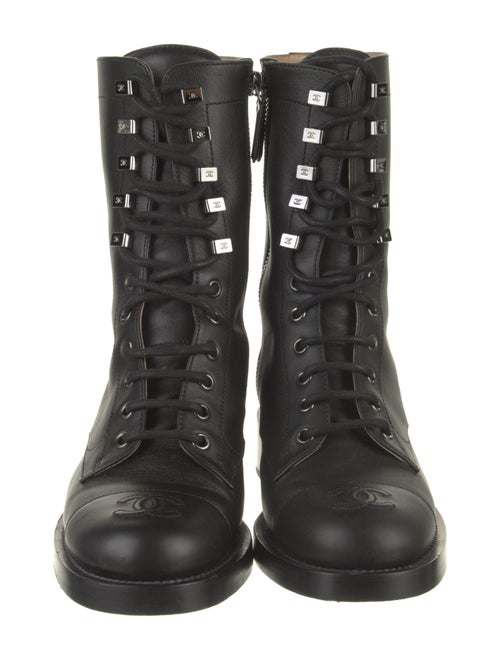 Chanel 2020 Interlocking CC Logo Combat Boots