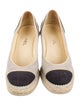 Chanel Interlocking CC Logo Canvas Pumps
