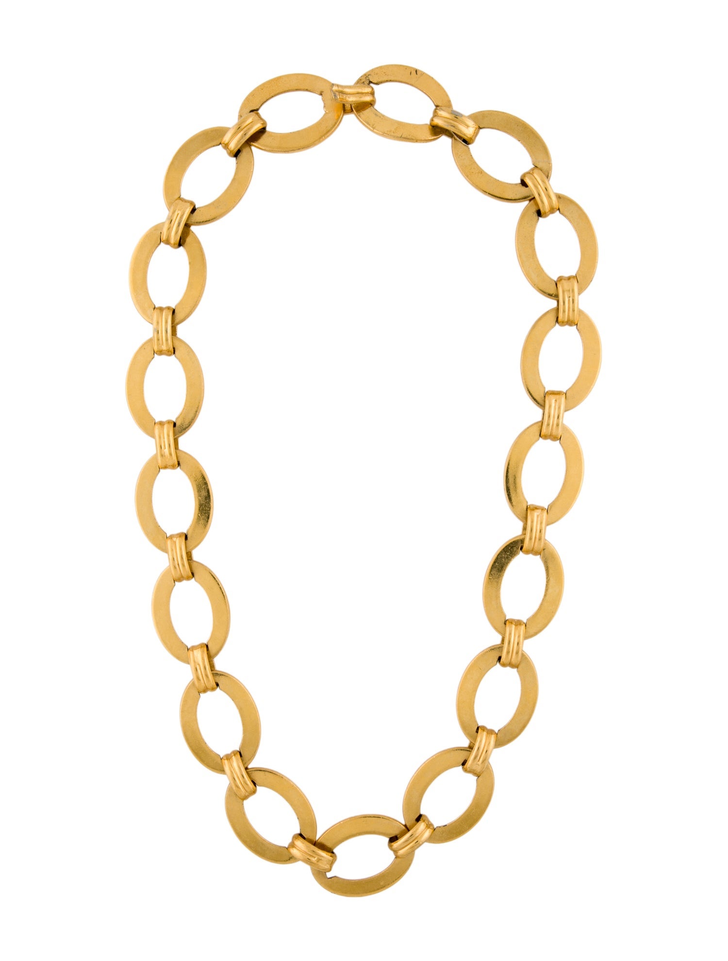 Chanel Vintage Oval Link Chain Necklace