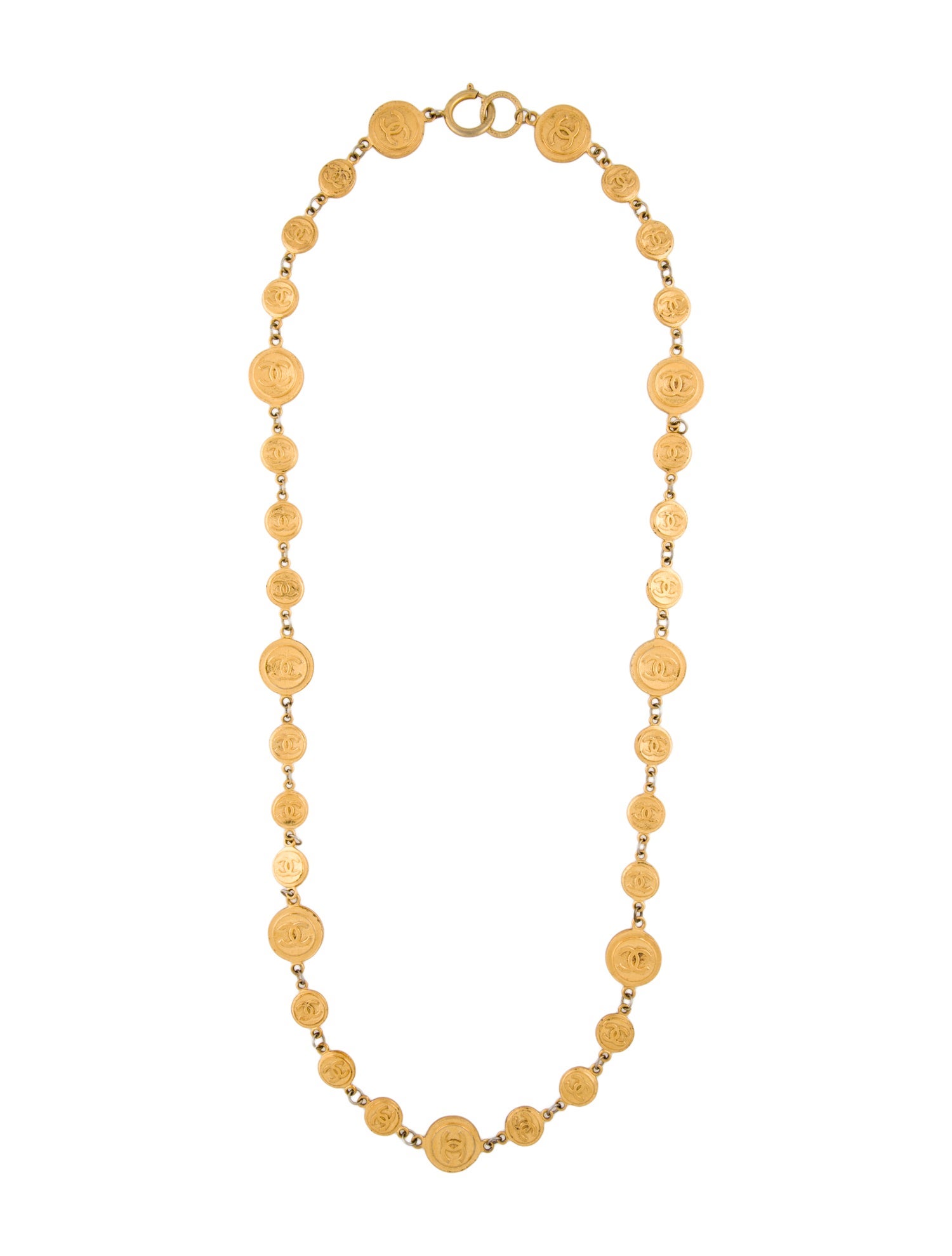 Chanel Vintage CC Coin Station Necklace