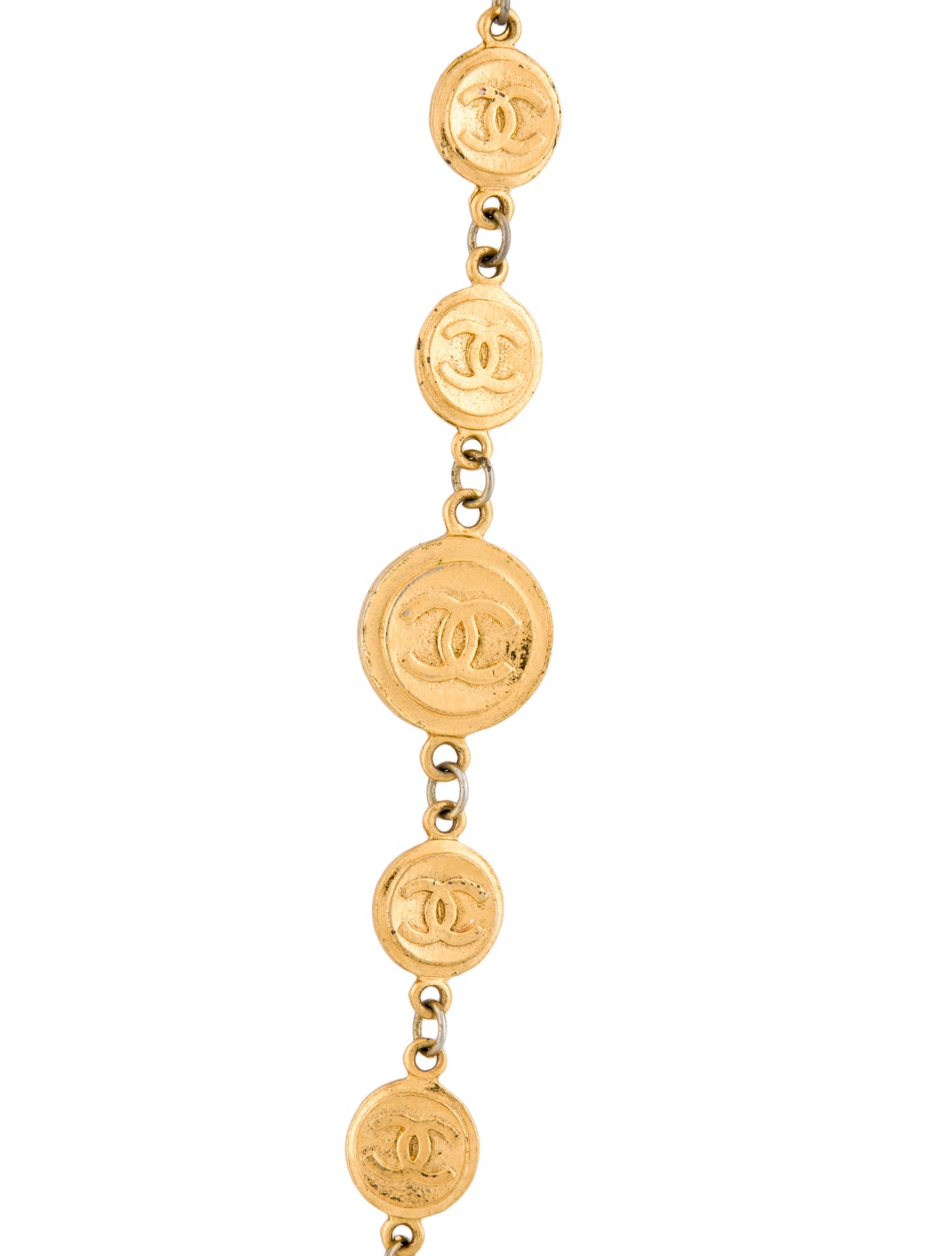 Chanel Vintage CC Coin Station Necklace
