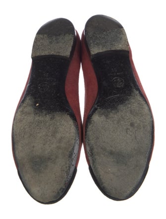Chanel Interlocking CC Logo Suede Ballet Flats