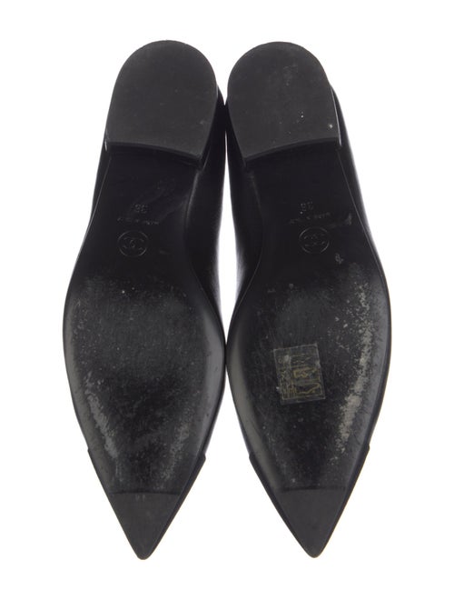 Chanel Interlocking CC Logo Leather Ballet Flats