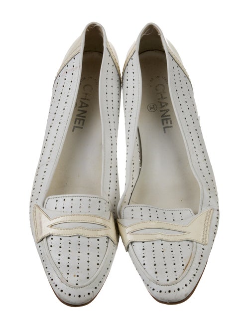 Chanel Perforated Interlocking CC Logo Loafers