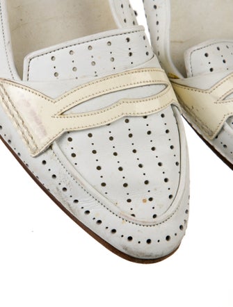 Chanel Perforated Interlocking CC Logo Loafers