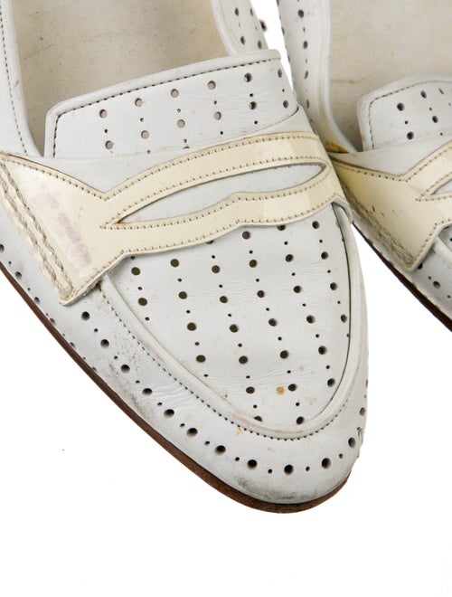 Chanel Perforated Interlocking CC Logo Loafers