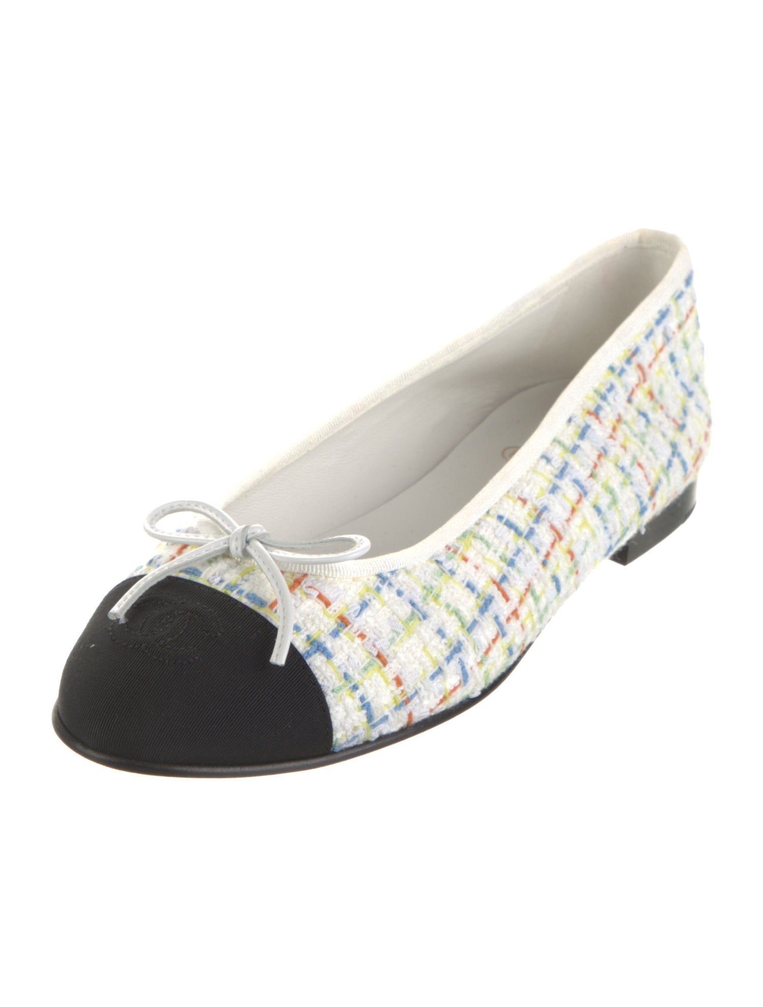 Chanel Interlocking CC Logo Ponyhair Ballet Flats - Brown