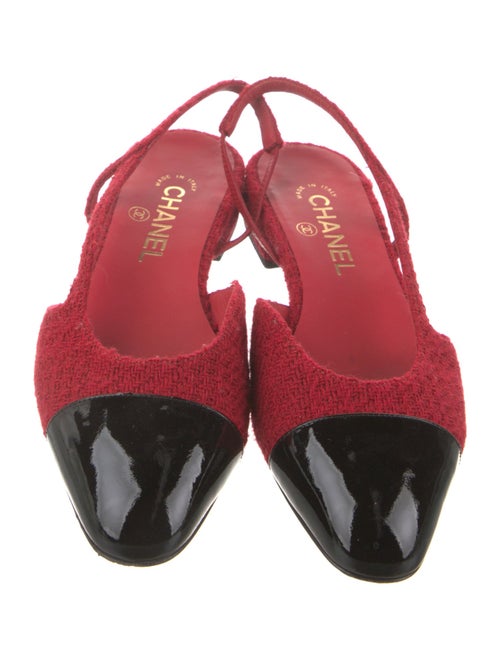 Chanel 2023 Interlocking CC Logo Slingback Flats