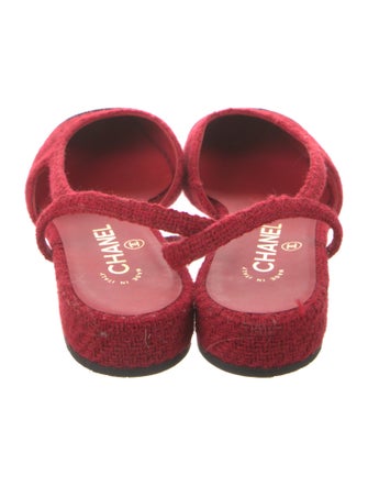 Chanel 2023 Interlocking CC Logo Slingback Flats