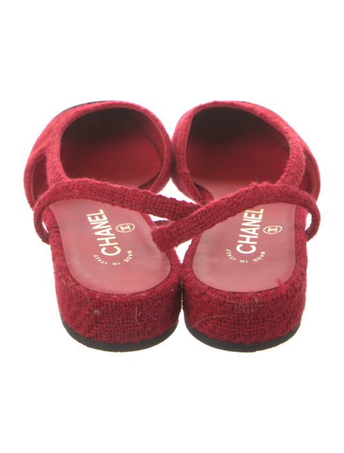 Chanel 2023 Interlocking CC Logo Slingback Flats